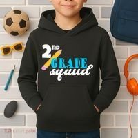 2nd Grade Squad School Pencil Kids Hoodie thumb 2