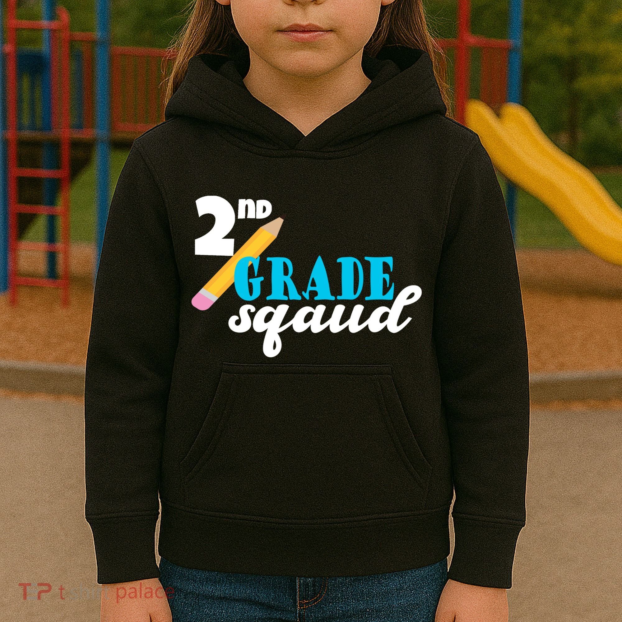 2nd Grade Squad School Pencil Kids Hoodie