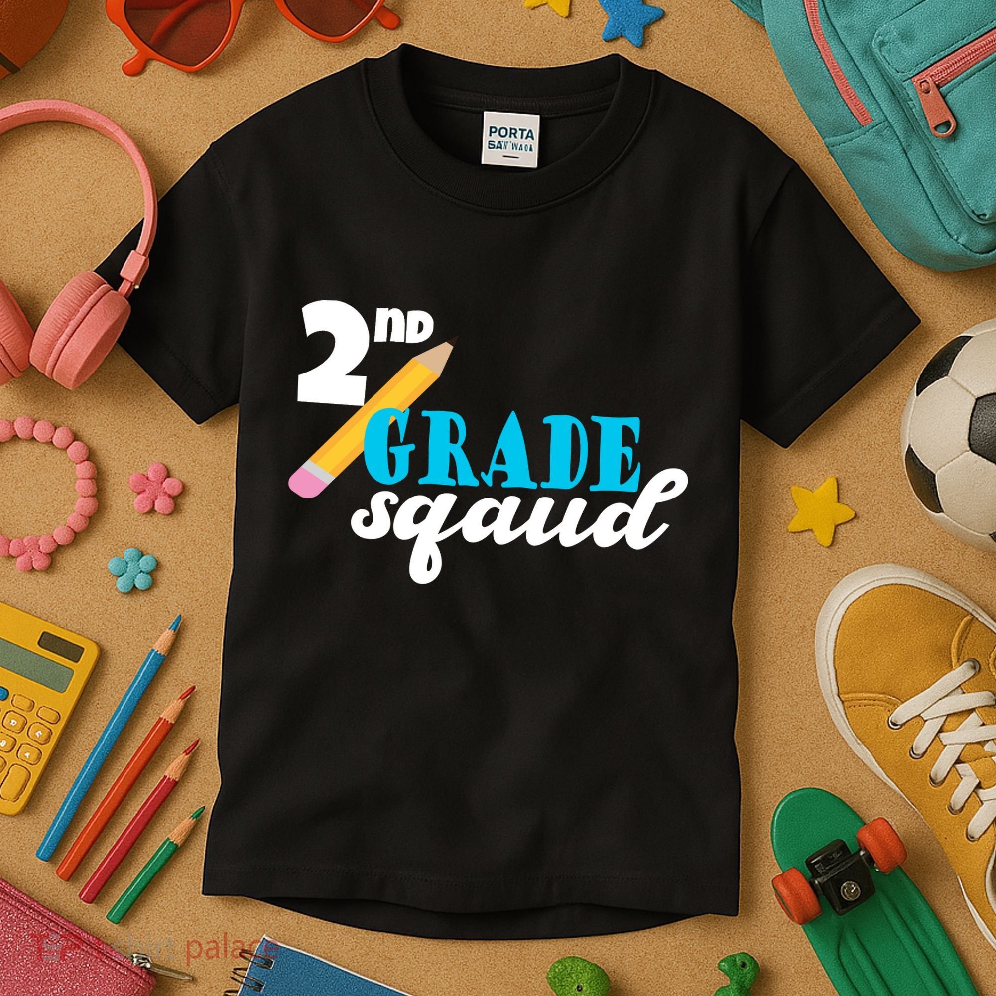 2nd Grade Squad School Pencil Kids T-Shirt