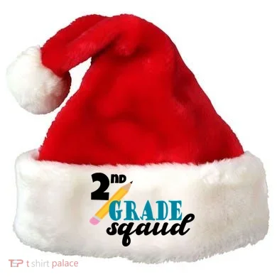 2nd Grade Squad School Pencil Santa Hat
