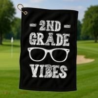 2nd Grade Vibes Golf Towel thumb 1