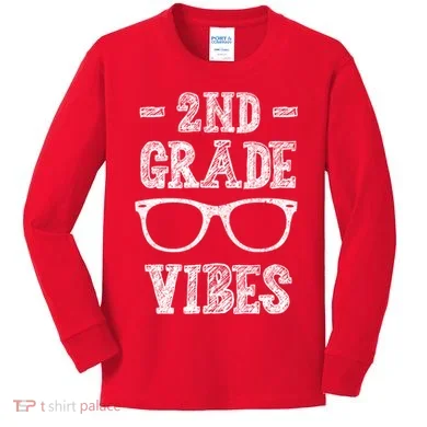 2nd Grade Vibes Kids Long Sleeve Shirt
