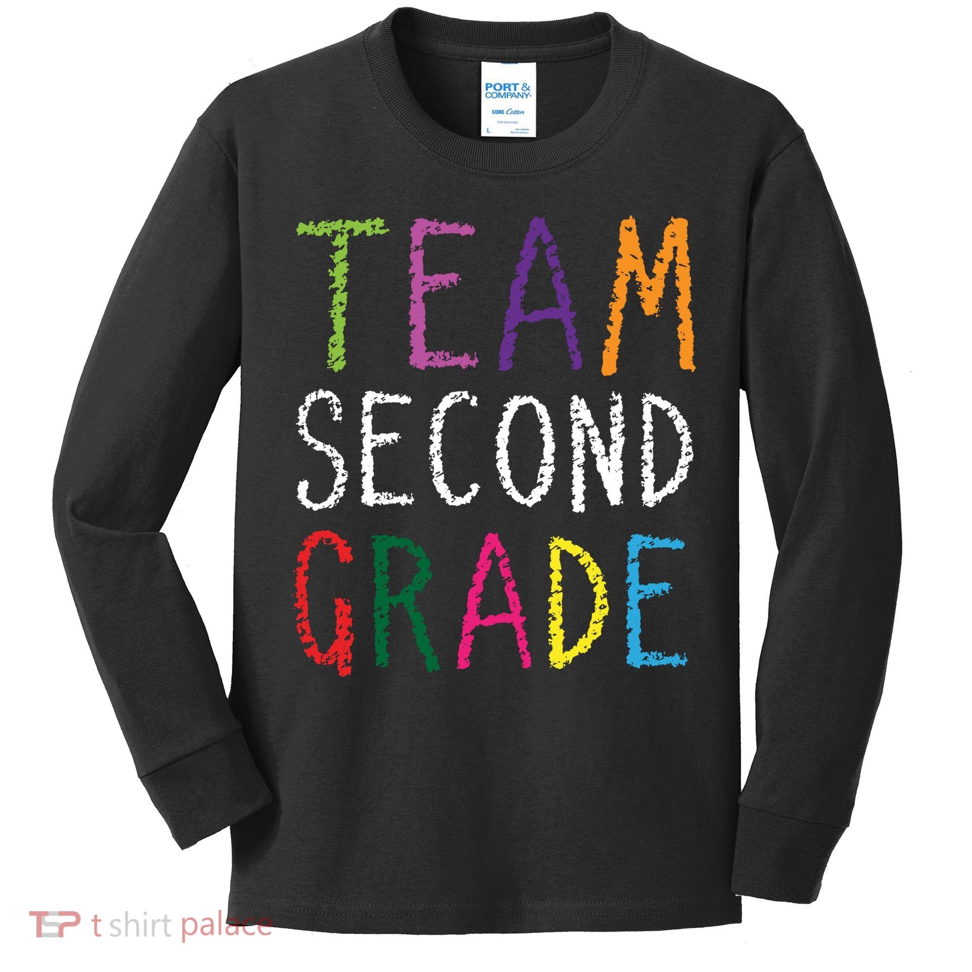 2nd Team Second Grade Kids Long Sleeve Shirt