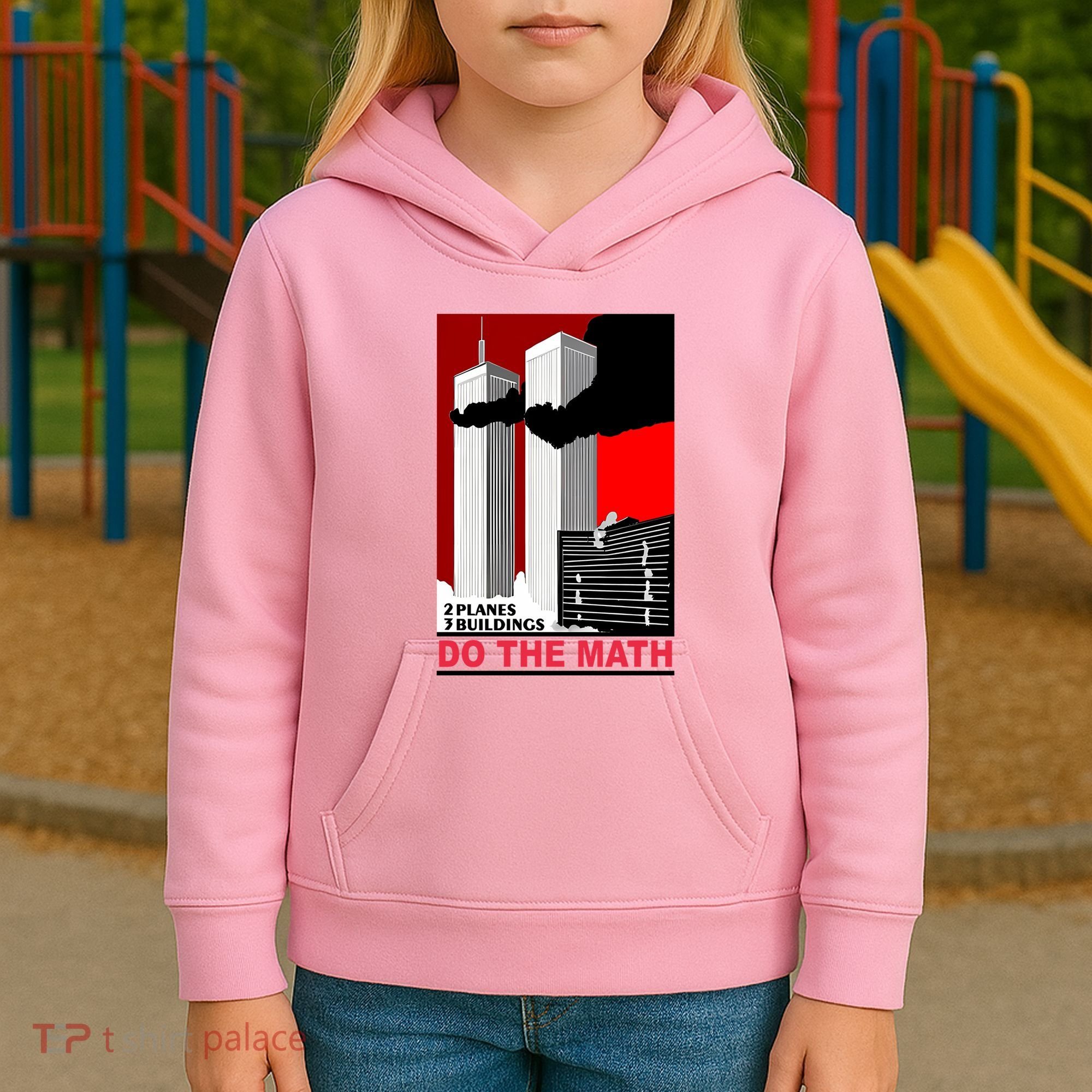 2 Planes 3 Buildings Do The Math Kids Hoodie