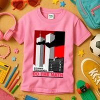 2 Planes 3 Buildings Do The Math Kids T-Shirt thumb 3