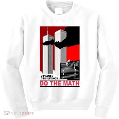 2 Planes 3 Buildings Do The Math Kids Sweatshirt