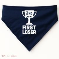 2nd Place First Loser Funny Second Place Trophy USA-Made Doggie Bandana thumb 0