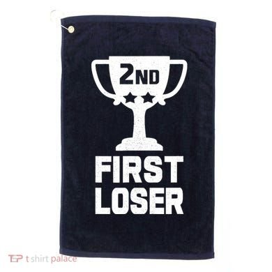 2nd Place First Loser Funny Second Place Trophy Golf Towel