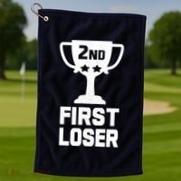 2nd Place First Loser Funny Second Place Trophy Golf Towel thumb 1