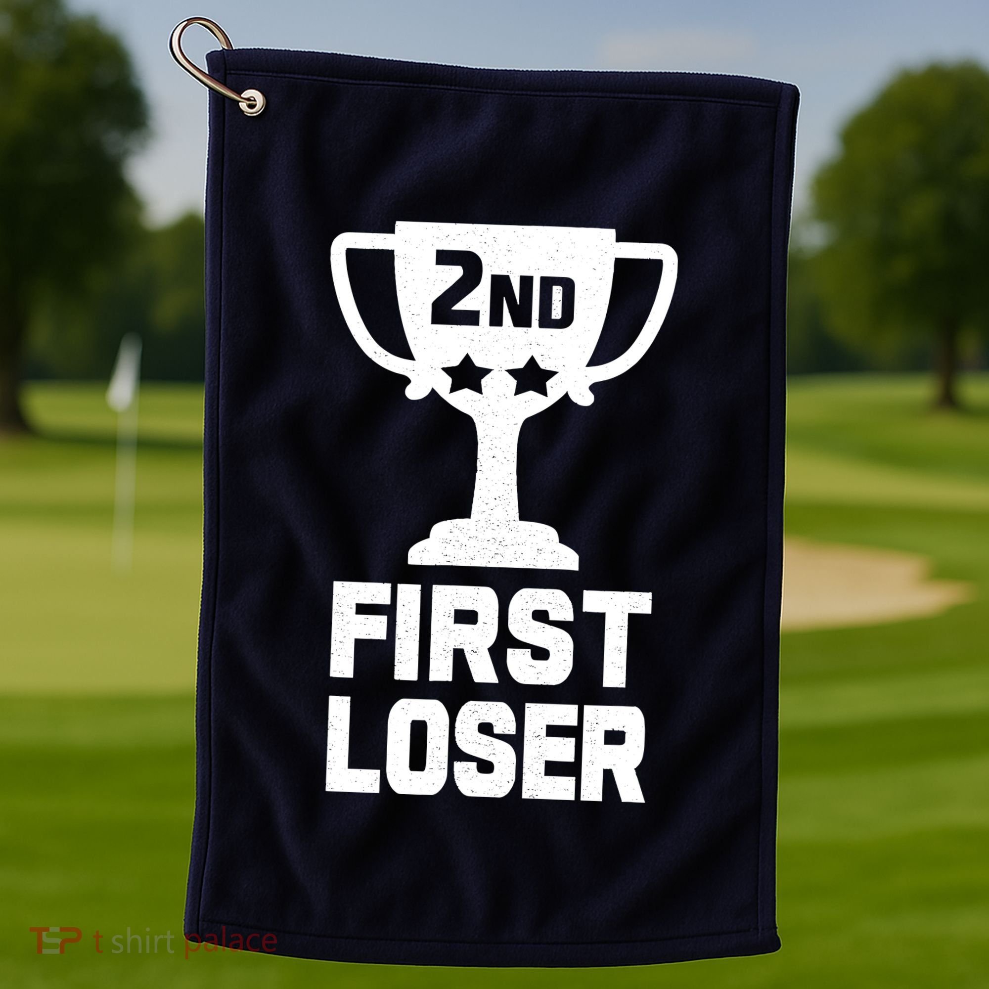 2nd Place First Loser Funny Second Place Trophy Golf Towel