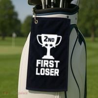 2nd Place First Loser Funny Second Place Trophy Golf Towel thumb 2