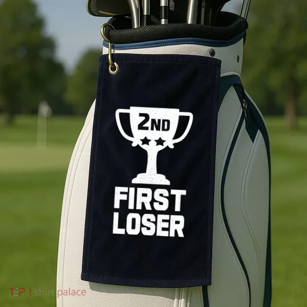 2nd Place First Loser Funny Second Place Trophy Golf Towel