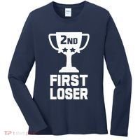 2nd Place First Loser Funny Second Place Trophy Women's Long Sleeve Shirt thumb 0