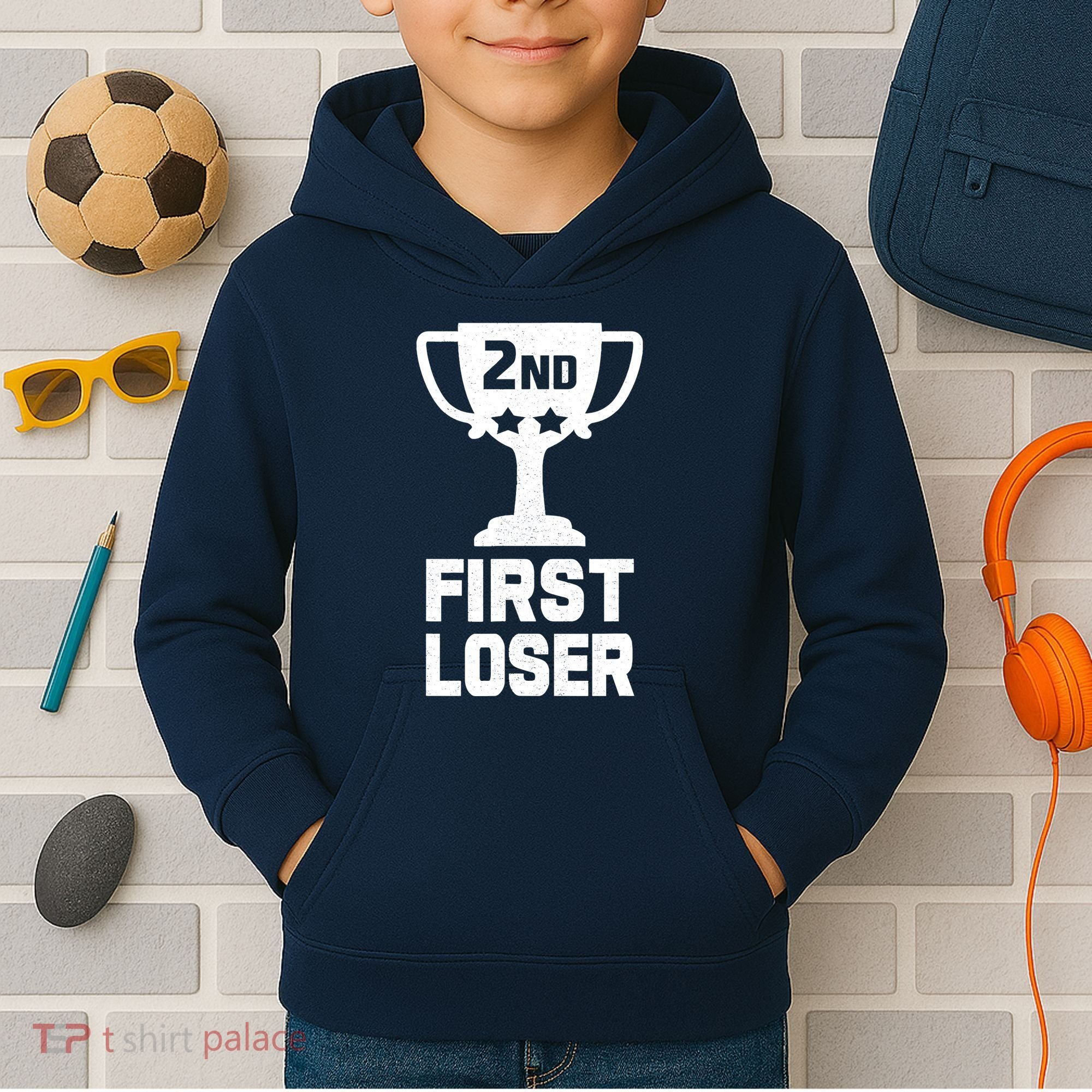 2nd Place First Loser Funny Second Place Trophy Kids Hoodie