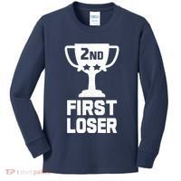 2nd Place First Loser Funny Second Place Trophy Kids Long Sleeve Shirt thumb 0