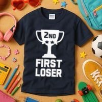 2nd Place First Loser Funny Second Place Trophy Kids T-Shirt thumb 3