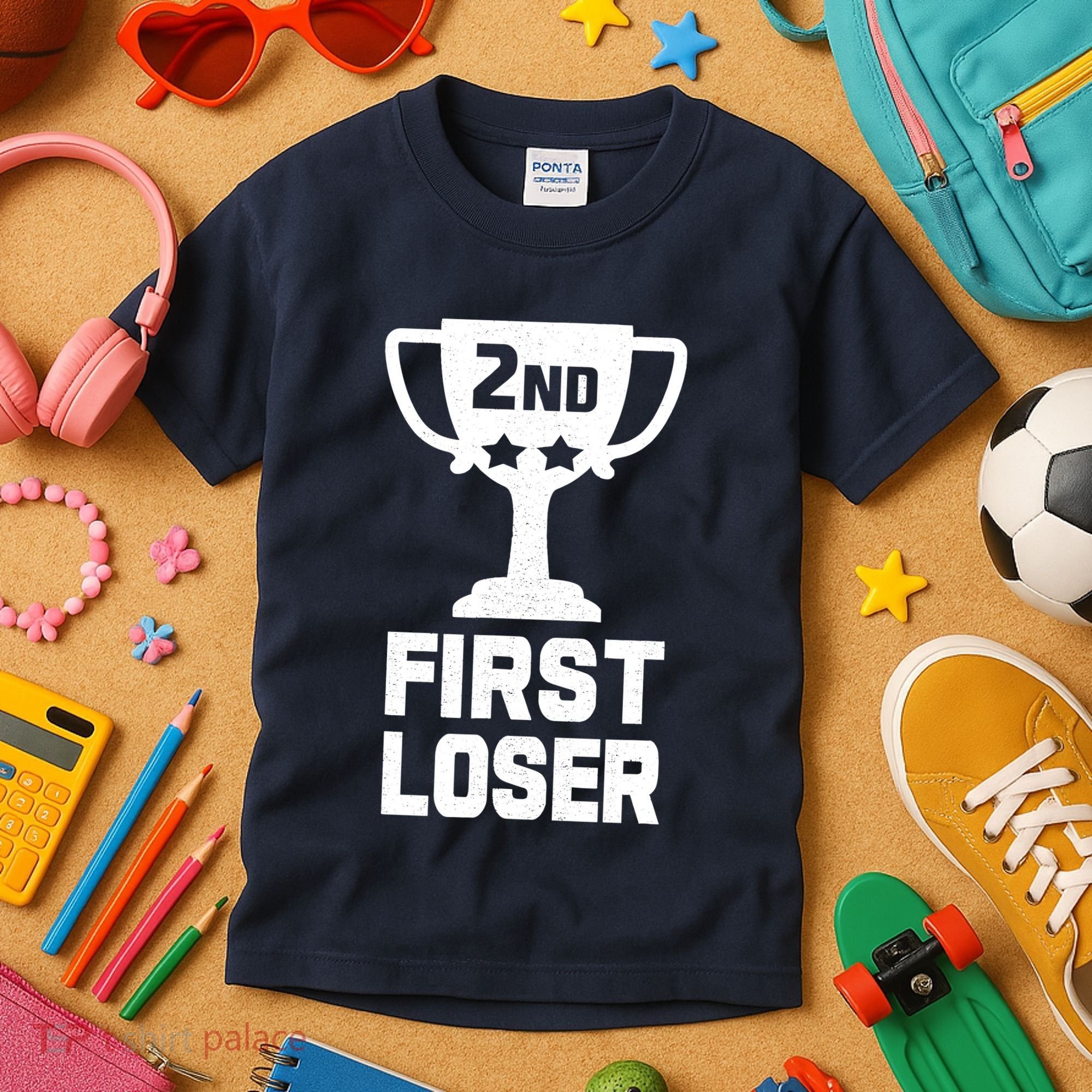 2nd Place First Loser Funny Second Place Trophy Kids T-Shirt