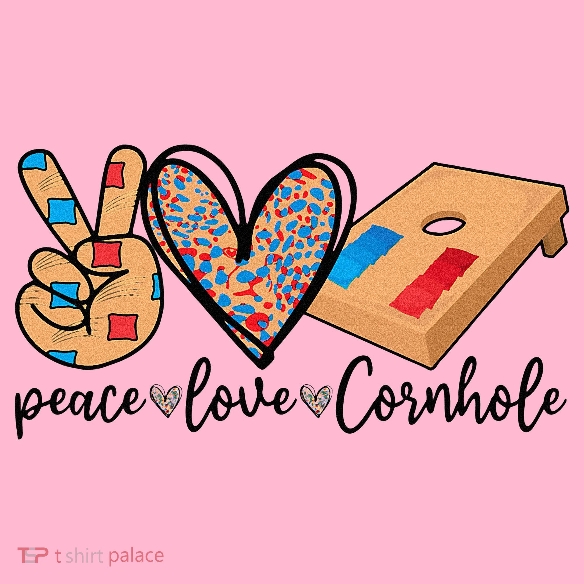 2pNJ Peace Love Cornhole Board Bag Toss Game Cornhole lover Coaster