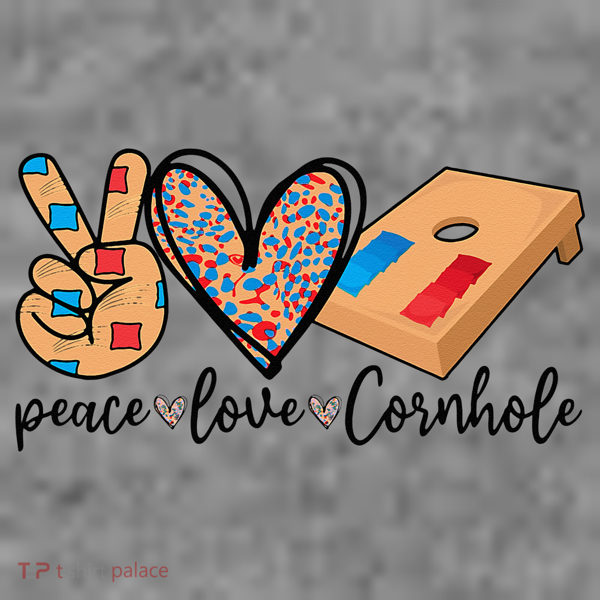 2pNJ Peace Love Cornhole Board Bag Toss Game Cornhole lover Toddler Hoodie
