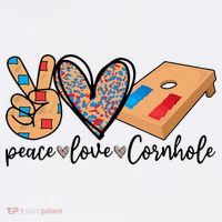 2pNJ Peace Love Cornhole Board Bag Toss Game Cornhole lover Coffee Mug thumb 5