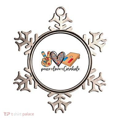 2pNJ Peace Love Cornhole Board Bag Toss Game Cornhole lover Ornament