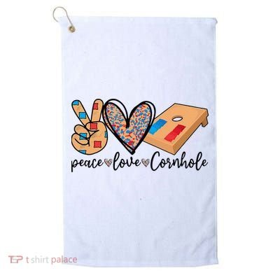 2pNJ Peace Love Cornhole Board Bag Toss Game Cornhole lover Golf Towel