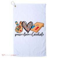 2pNJ Peace Love Cornhole Board Bag Toss Game Cornhole lover Golf Towel thumb 0
