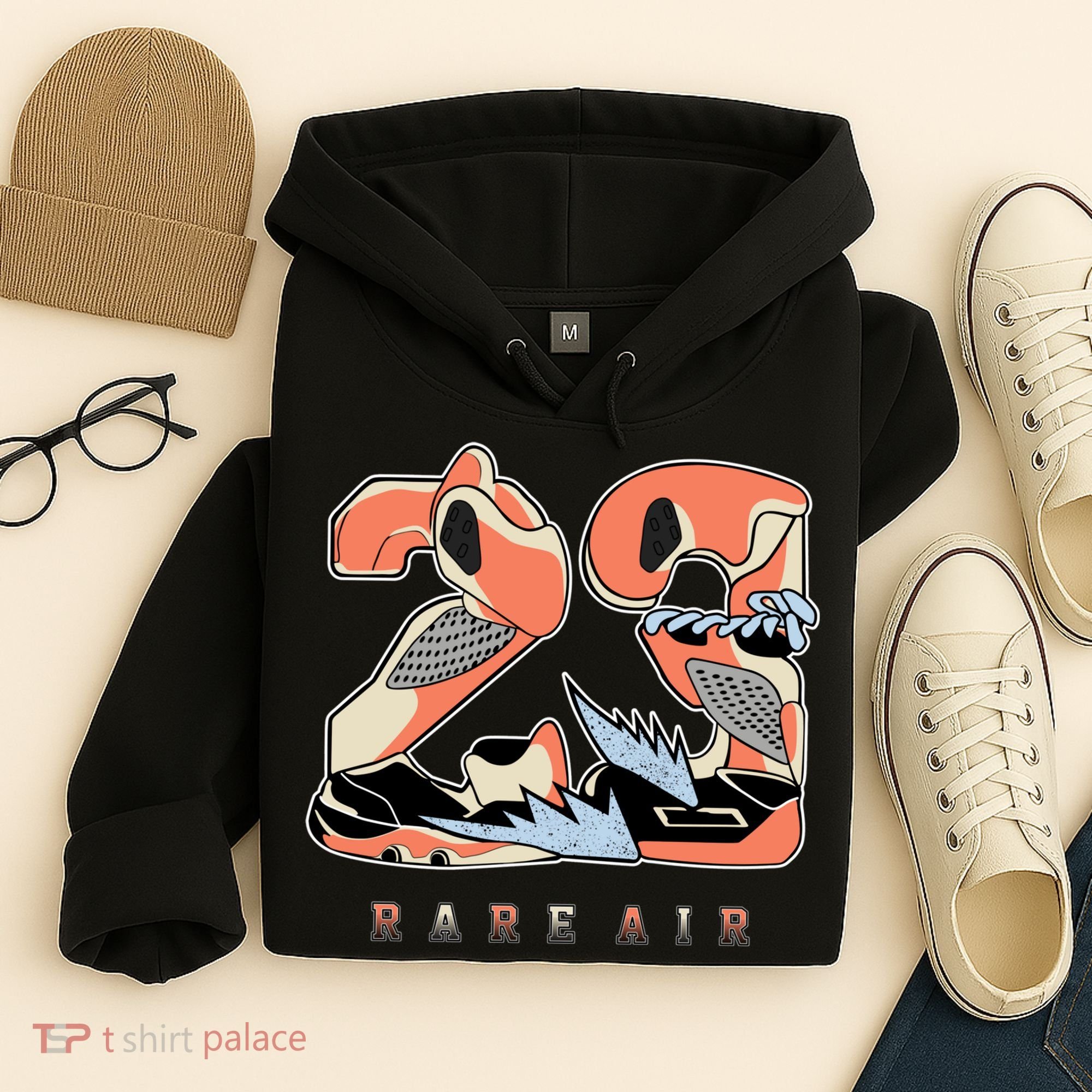 23 Rare Air Crimson Bliss 5s Matching Hoodie