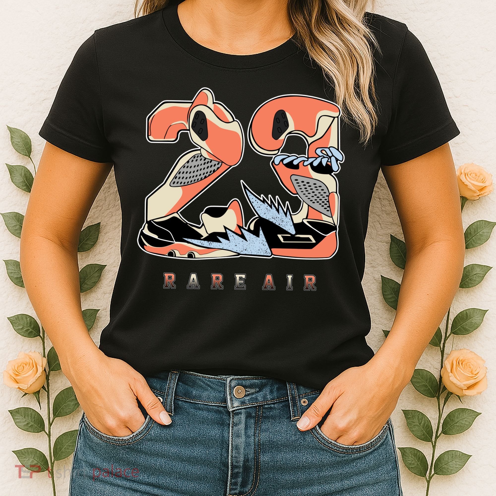 23 Rare Air Crimson Bliss 5s Matching Women's T-Shirt