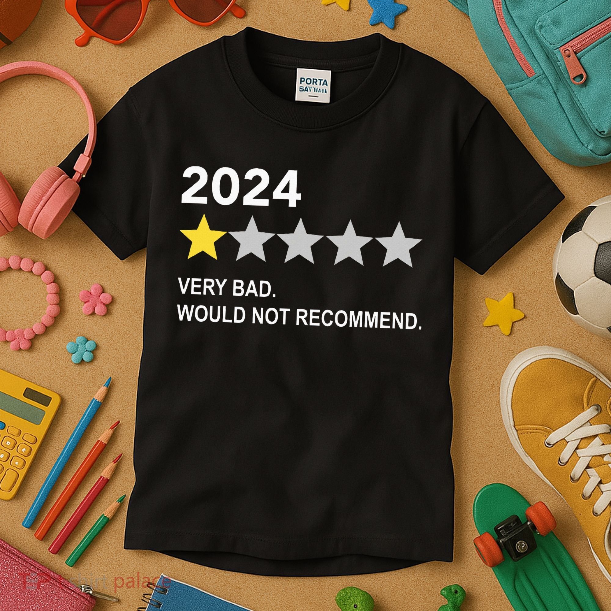 2024 Rating Very Bad Would Not Recommend One Star Rating Kids T-Shirt