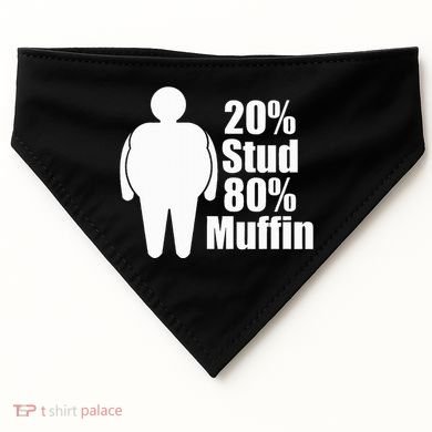 20 Stud 80 Muffin Funny USA-Made Doggie Bandana