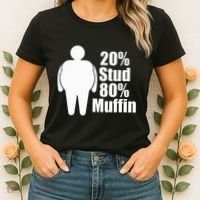 20 Stud 80 Muffin Funny Women's T-Shirt thumb 2