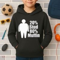 20 Stud 80 Muffin Funny Kids Hoodie thumb 2