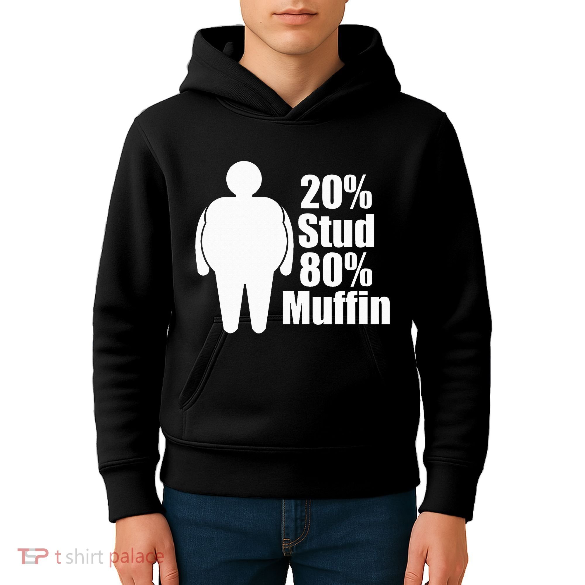 20 Stud 80 Muffin Funny Kids Hoodie