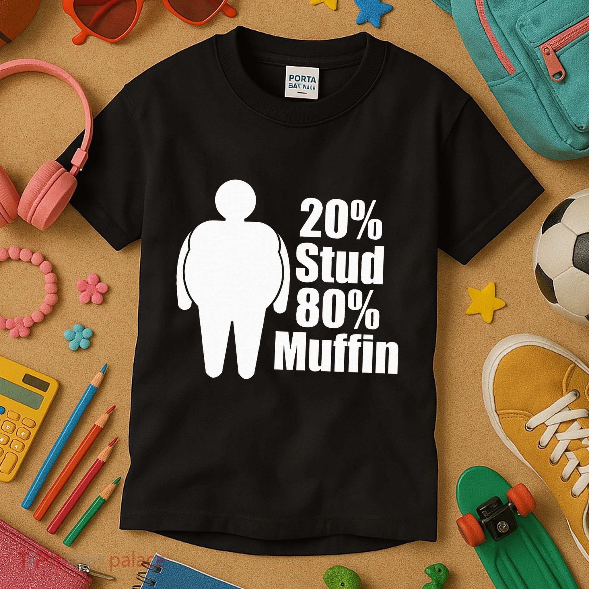 20 Stud 80 Muffin Funny Kids T-Shirt