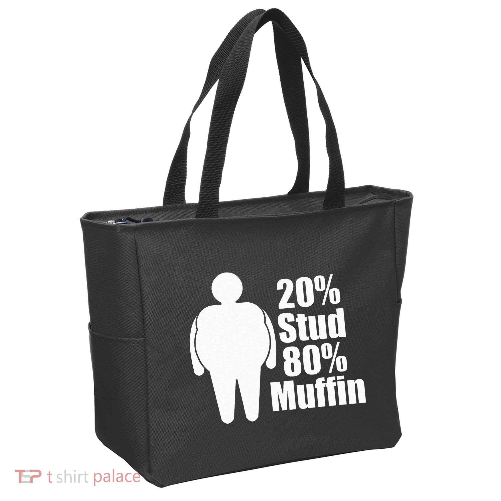 20 Stud 80 Muffin Funny Tote Bag