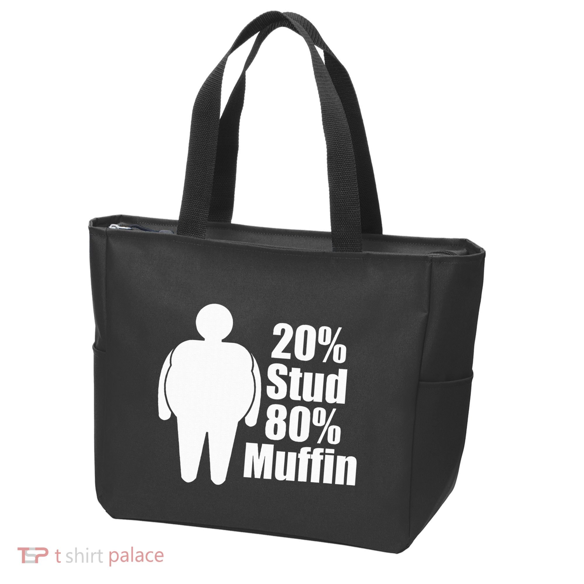 20 Stud 80 Muffin Funny Tote Bag