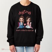 2 Sisters Anime Chibi Built In Best Friends For Life Women's Sweatshirt thumb 0