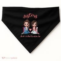 2 Sisters Anime Chibi Built In Best Friends For Life USA-Made Doggie Bandana thumb 0