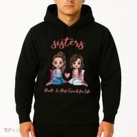 2 Sisters Anime Chibi Built In Best Friends For Life Hoodie thumb 2