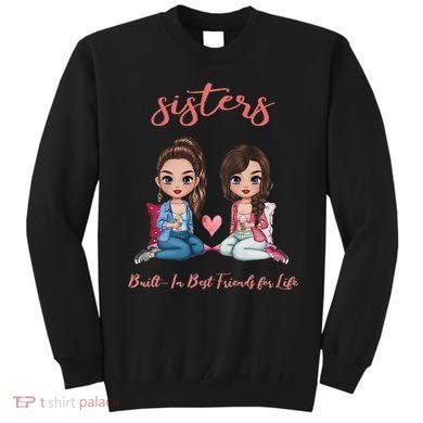 2 Sisters Anime Chibi Built In Best Friends For Life Sweatshirt