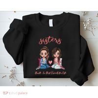 2 Sisters Anime Chibi Built In Best Friends For Life Sweatshirt thumb 2