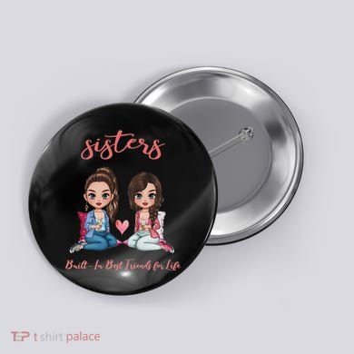 2 Sisters Anime Chibi Built In Best Friends For Life Button