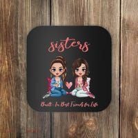 2 Sisters Anime Chibi Built In Best Friends For Life Coaster thumb 0