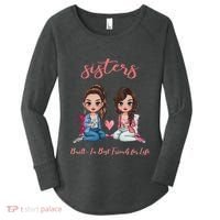 2 Sisters Anime Chibi Built In Best Friends For Life Women's Perfect Tri Tunic Long Sleeve Shirt thumb 0