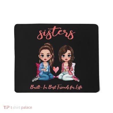 2 Sisters Anime Chibi Built In Best Friends For Life Mousepad