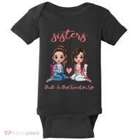 2 Sisters Anime Chibi Built In Best Friends For Life Baby Bodysuit thumb 0