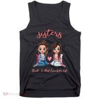 2 Sisters Anime Chibi Built In Best Friends For Life Tank Top thumb 0