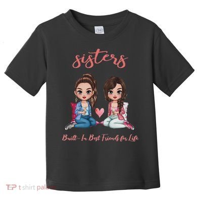 2 Sisters Anime Chibi Built In Best Friends For Life Toddler T-Shirt