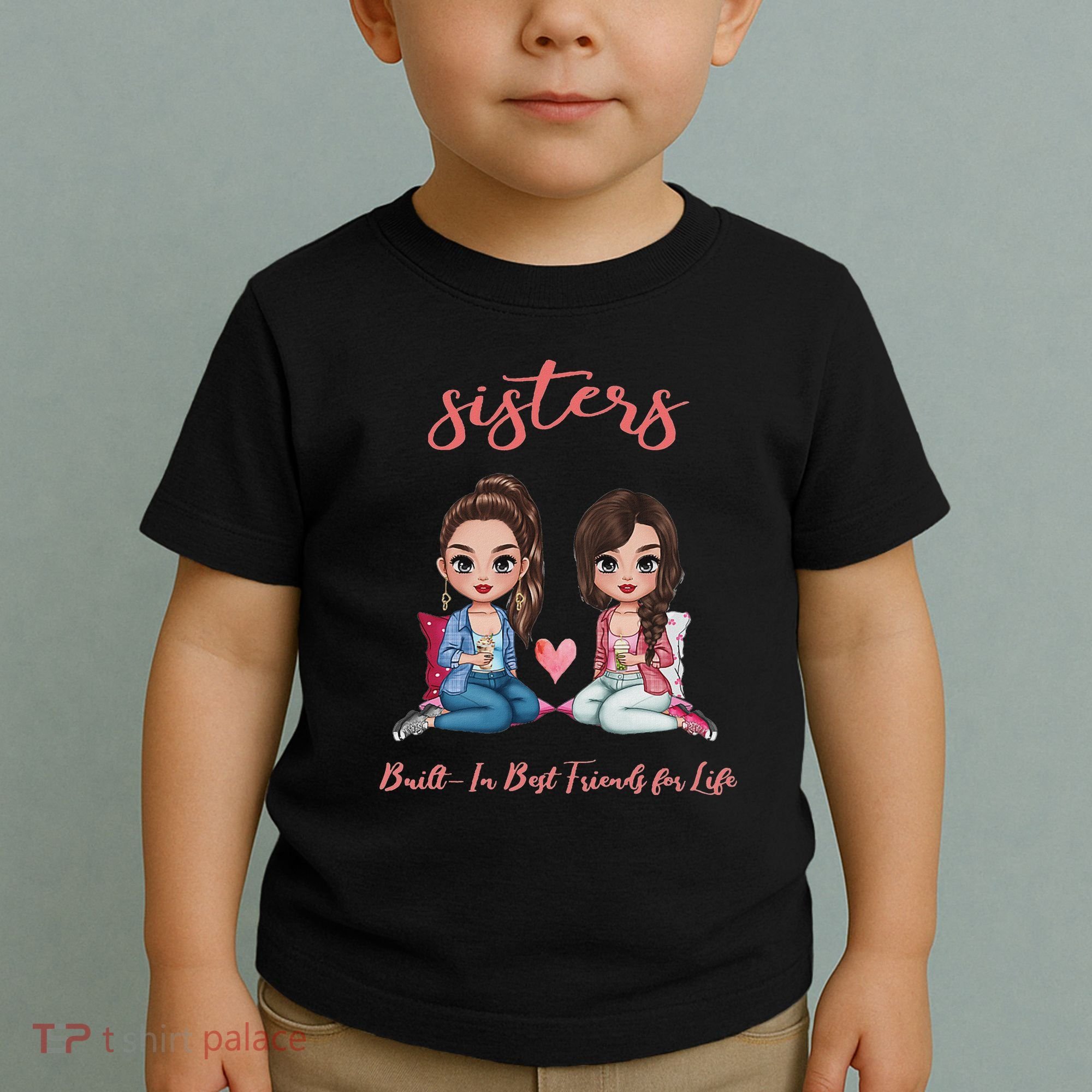 2 Sisters Anime Chibi Built In Best Friends For Life Toddler T-Shirt